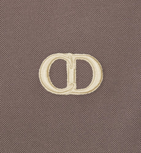 CD Icon Polo Shirt • Brown Cotton Piqué