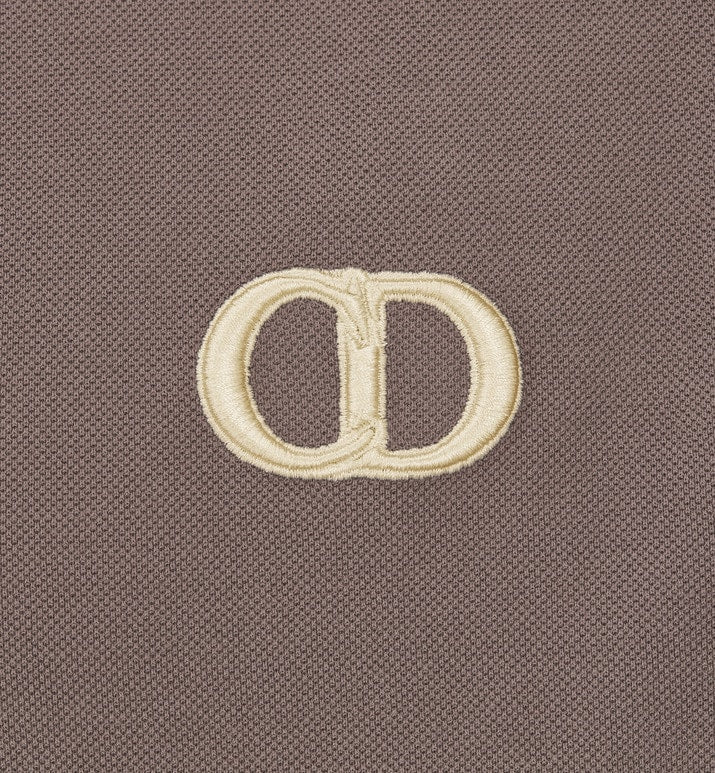 CD Icon Polo Shirt • Brown Cotton Piqué