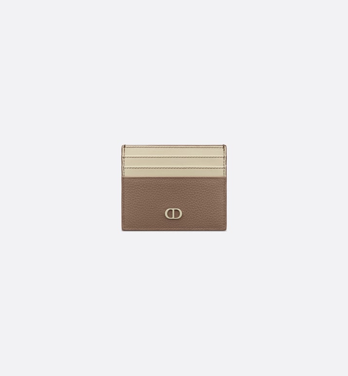Card Holder • Khaki Grained Calfskin with CD Icon Signature