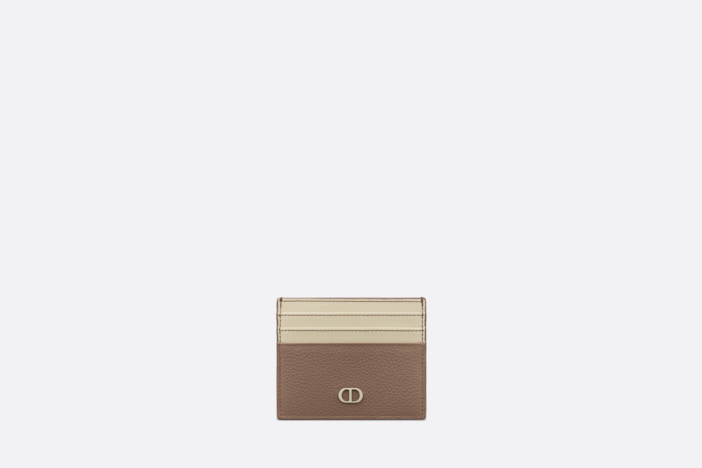 Card Holder • Khaki Grained Calfskin with CD Icon Signature