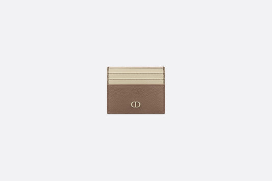 Card Holder • Khaki Grained Calfskin with CD Icon Signature