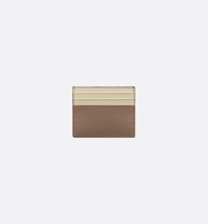Card Holder • Khaki Grained Calfskin with CD Icon Signature