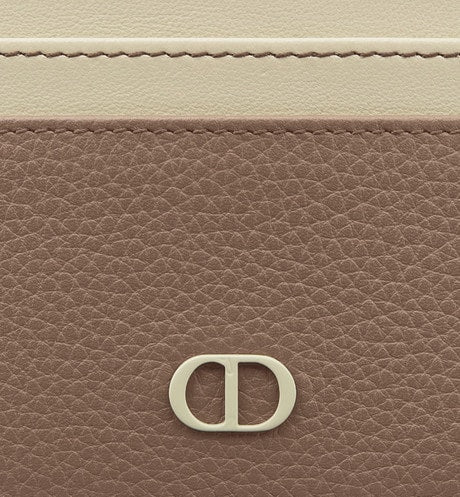 Card Holder • Khaki Grained Calfskin with CD Icon Signature