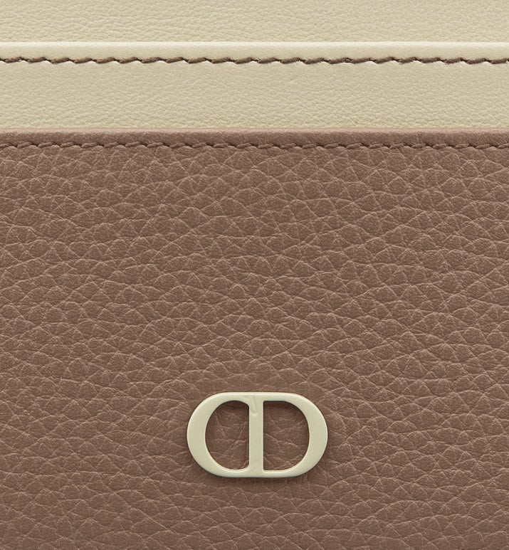 Card Holder • Khaki Grained Calfskin with CD Icon Signature