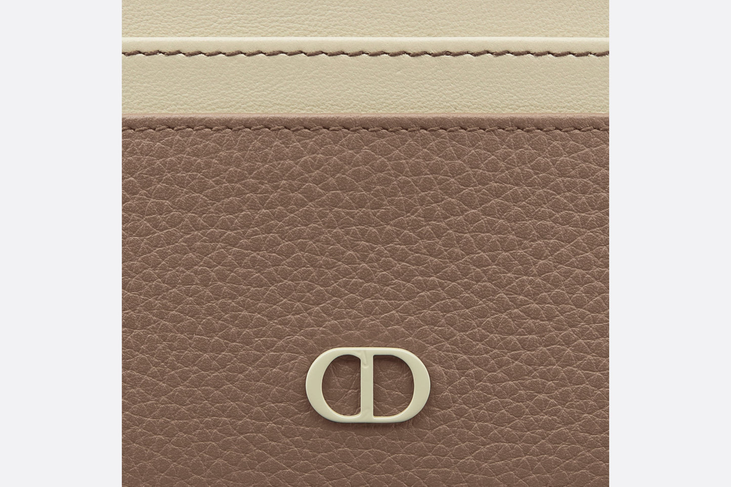 Card Holder • Khaki Grained Calfskin with CD Icon Signature