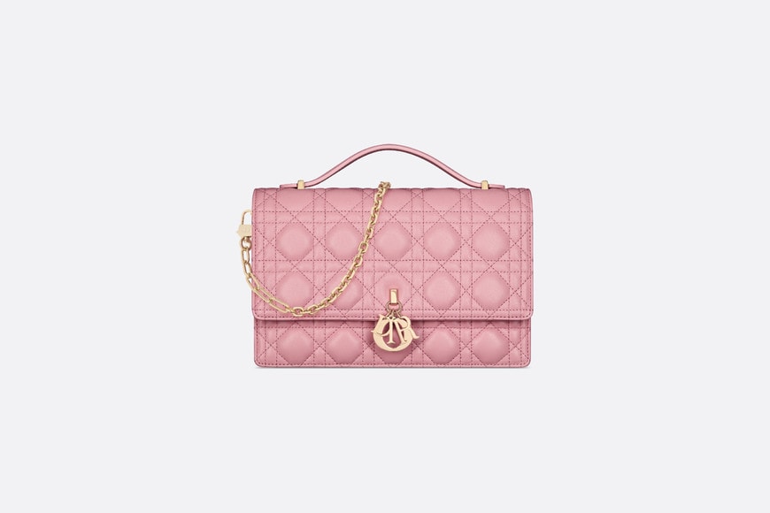Miss Dior Top Handle Bag • Melocoton Pink Cannage Lambskin
