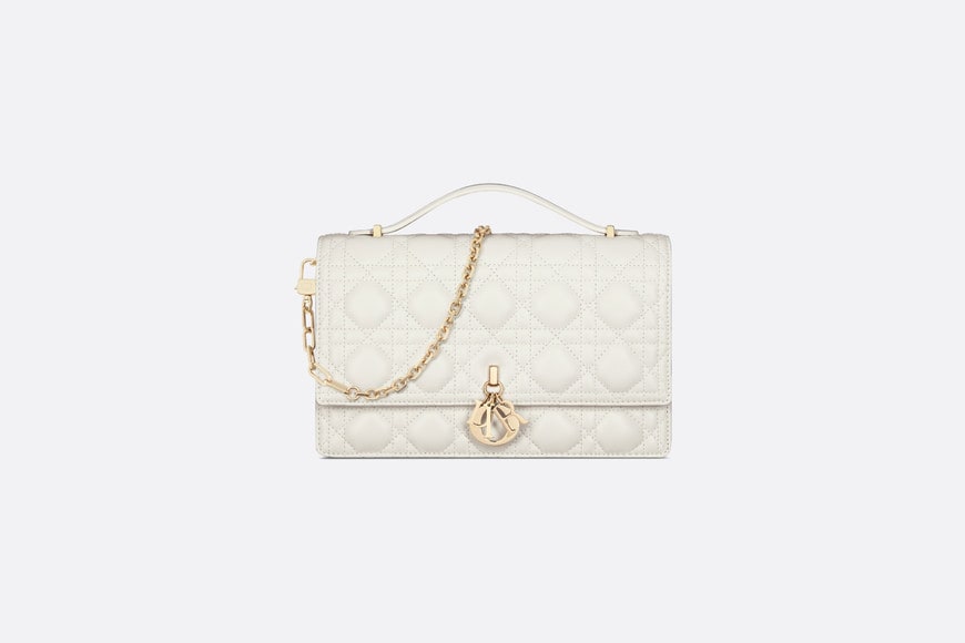 Miss Dior Top Handle Bag • Latte Cannage Lambskin