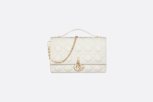 Miss Dior Top Handle Bag • Latte Cannage Lambskin