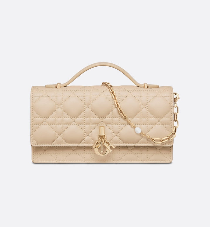 Miss Dior Mini Bag • Powder Beige Cannage Lambskin