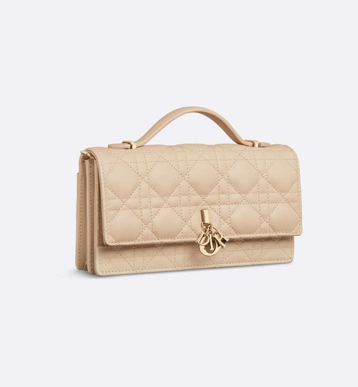 Miss Dior Mini Bag • Powder Beige Cannage Lambskin