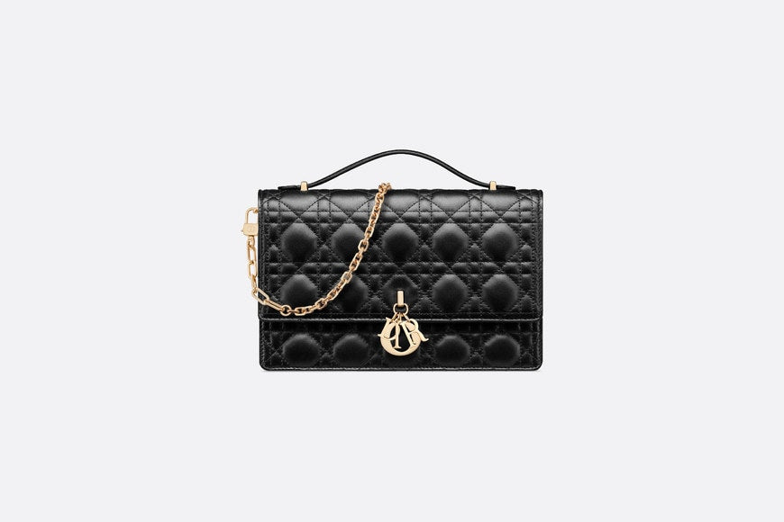 Miss Dior Top Handle Bag • Black Cannage Lambskin