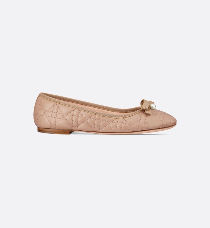 Dior Ballet Flat • Nude Quilted Cannage Calfskin