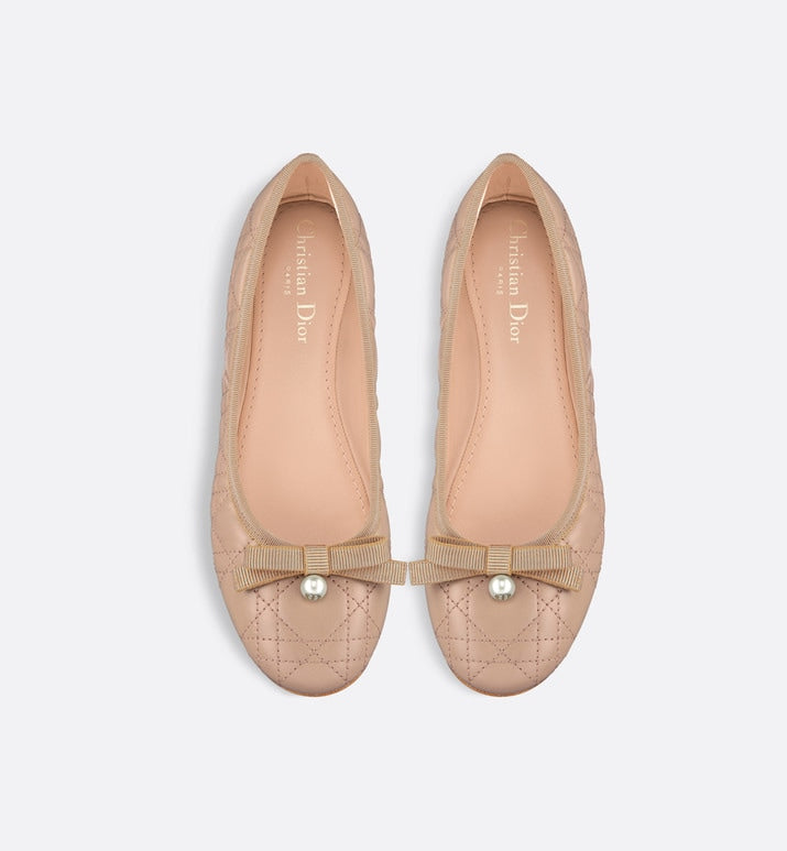 Dior Ballet Flat • Nude Quilted Cannage Calfskin