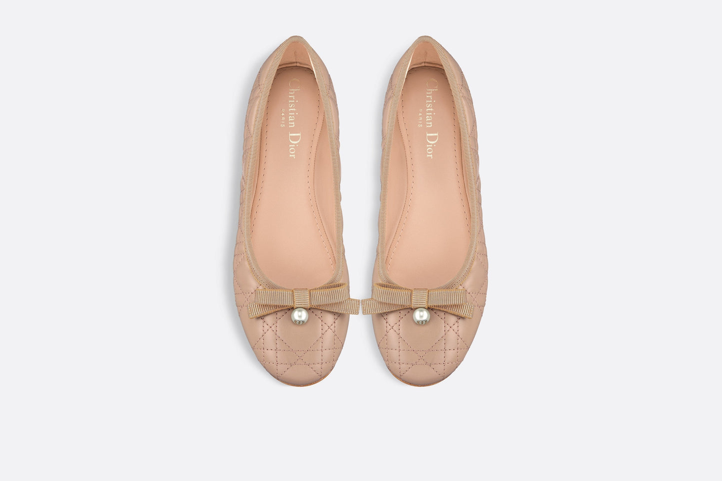 Dior Ballet Flat • Nude Quilted Cannage Calfskin