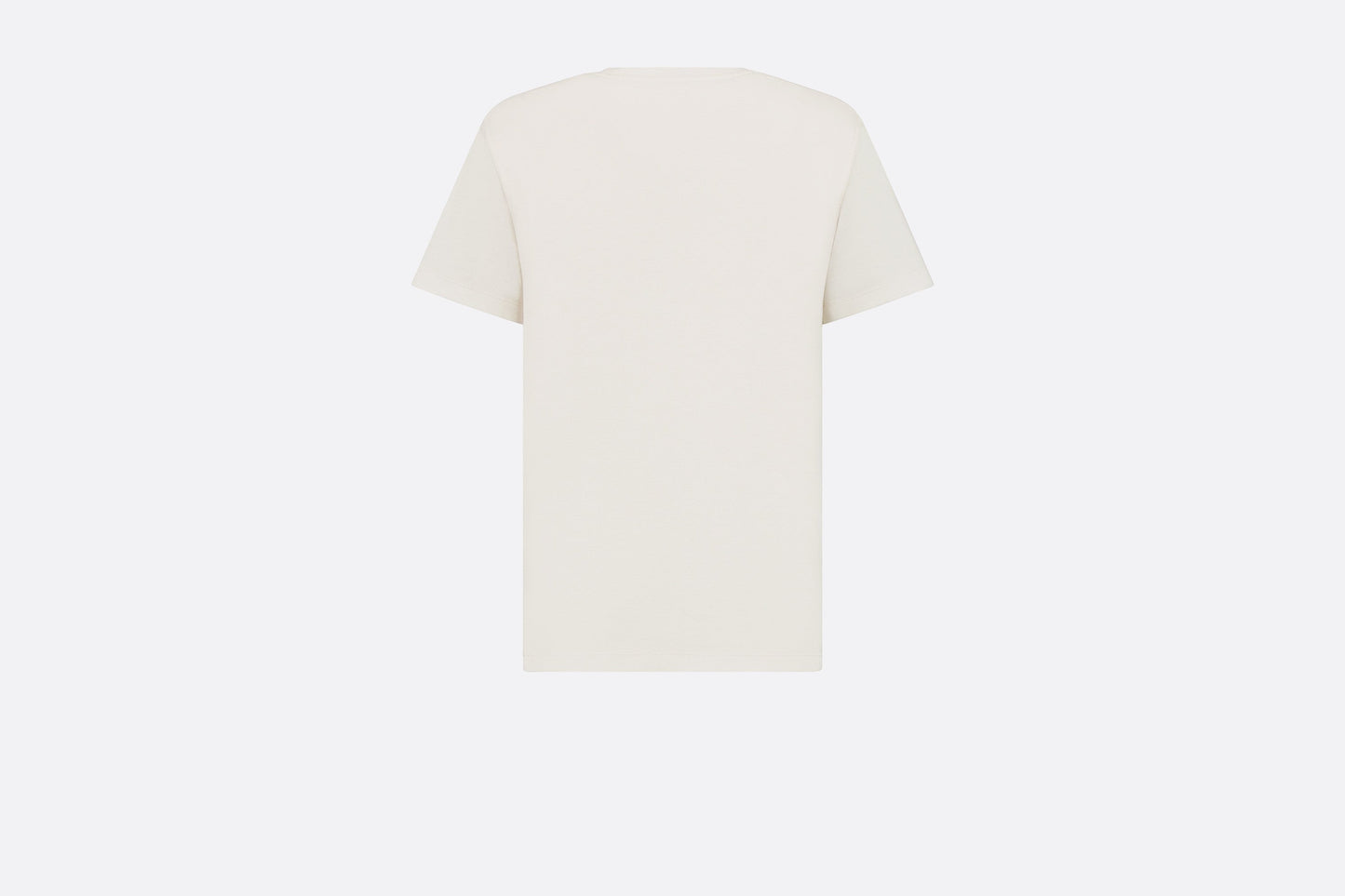 T-Shirt • White Cotton Jersey with Pastel Midnight Blue Toile de Jouy Mexico Motif