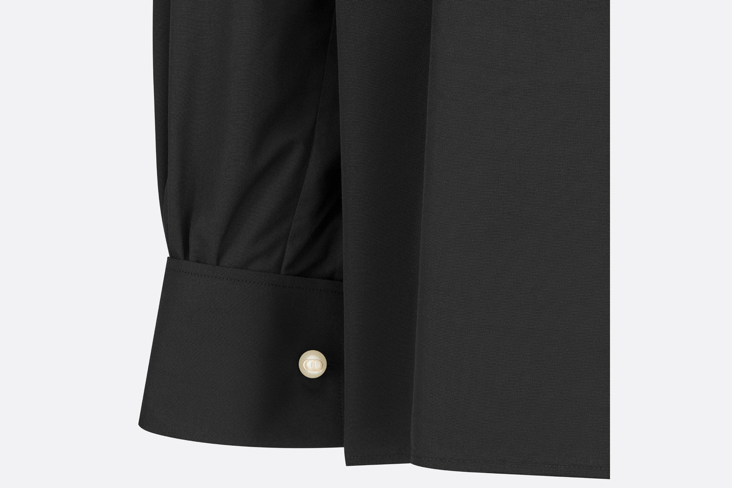 Blouse • Black Cotton and Silk Poplin