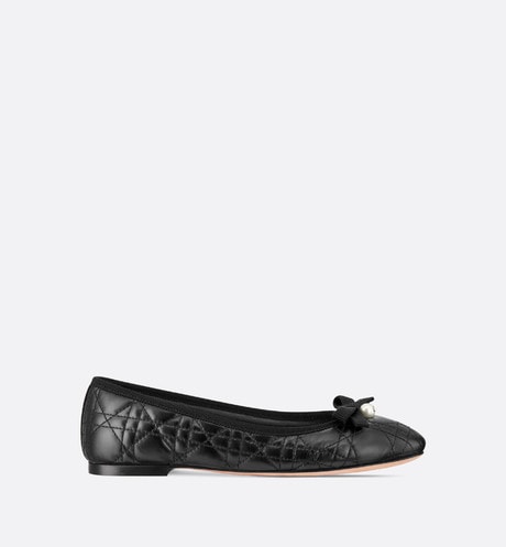 Dior Ballet Flat • Black Quilted Cannage Calfskin