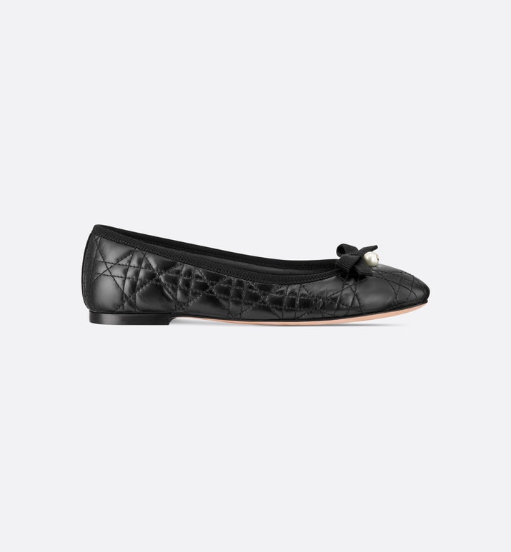 Dior Ballet Flat • Black Quilted Cannage Calfskin