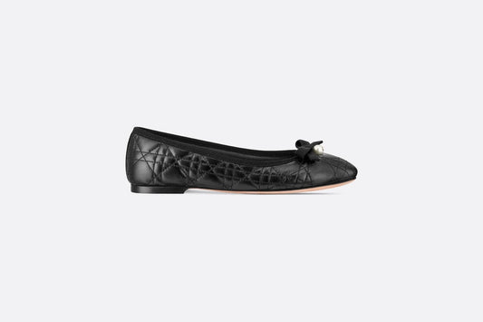 Dior Ballet Flat • Black Quilted Cannage Calfskin
