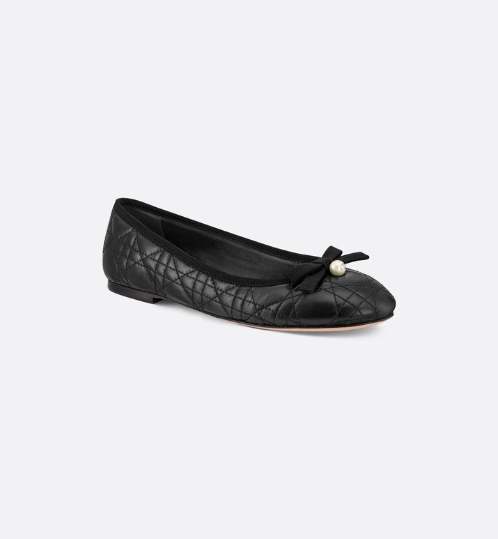Dior Ballet Flat • Black Quilted Cannage Calfskin