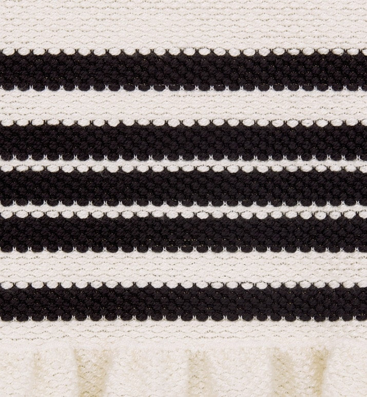 Dior Marinière Mid-Length Skirt • White and Black Cotton and Silk Knit