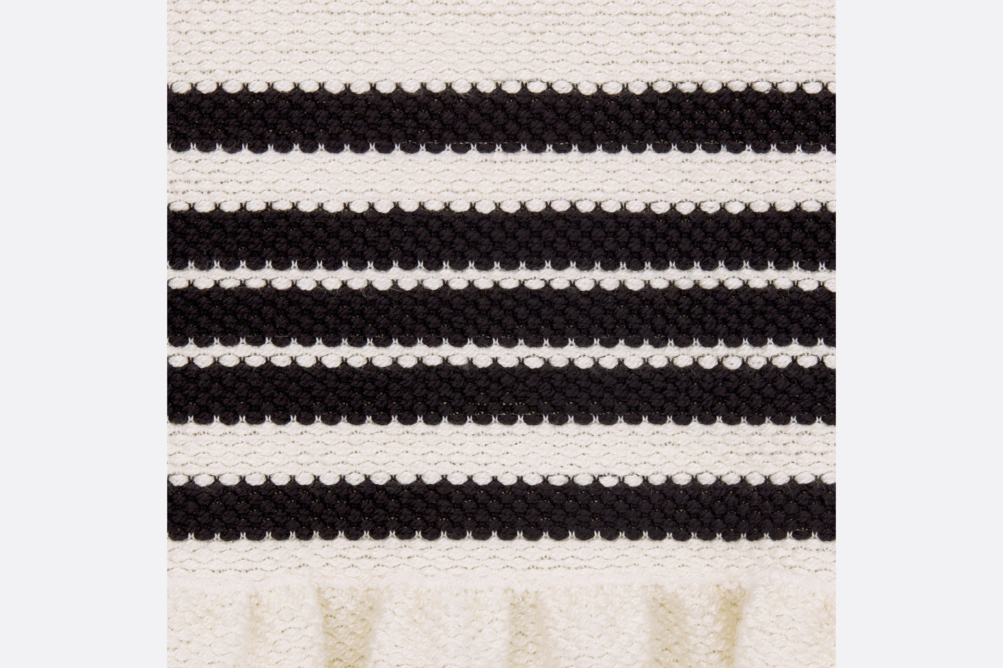 Dior Marinière Mid-Length Skirt • White and Black Cotton and Silk Knit