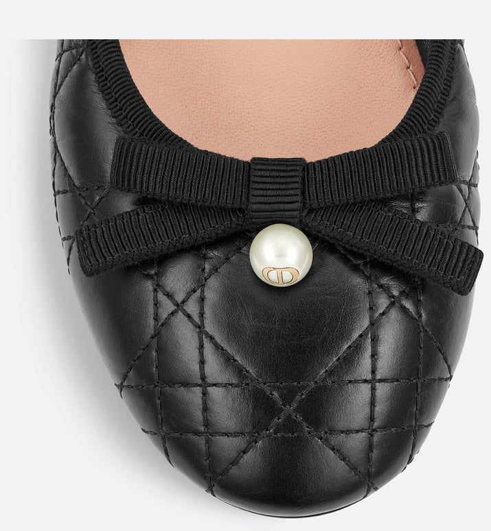 Dior Ballet Flat • Black Quilted Cannage Calfskin