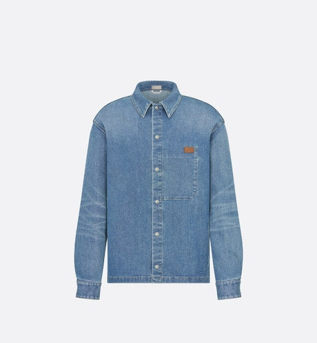 Overshirt • Blue Cotton-Blend Twill