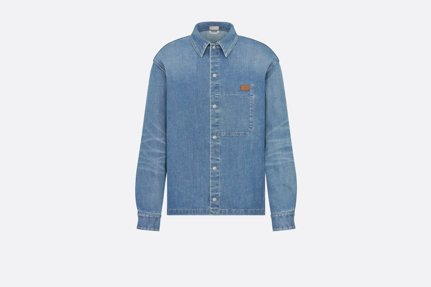 Overshirt • Blue Cotton-Blend Twill