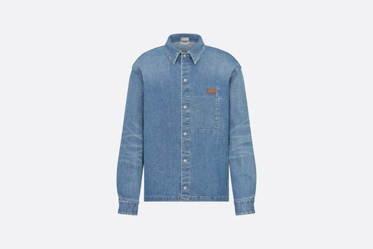 Overshirt • Blue Cotton-Blend Twill