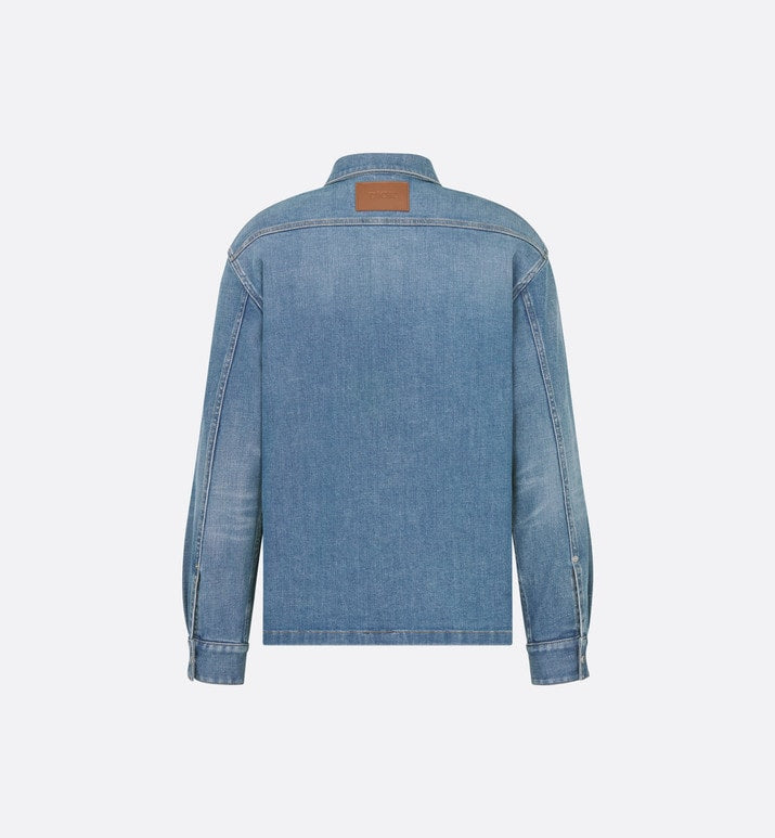 Overshirt • Blue Cotton-Blend Twill