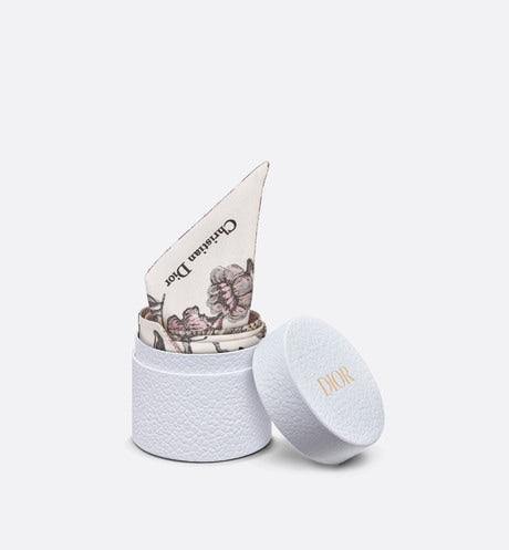 Toile de Jouy Mexico Mitzah Scarf • White and Pastel Pink Silk Twill