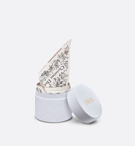 Butterfly Around the World Mitzah Scarf • White and Pastel Pink Silk Twill