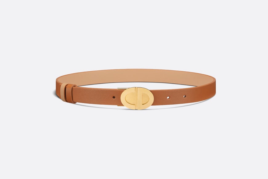 Forever Dior Reversible Belt • Golden Saddle and Biscuit Smooth Calfskin, 22 MM