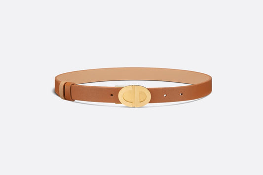 Forever Dior Reversible Belt • Golden Saddle and Biscuit Smooth Calfskin, 22 MM