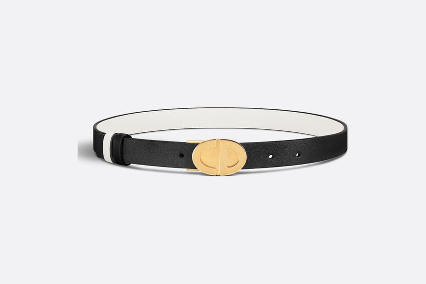 Forever Dior Reversible Belt • Black and Latte Smooth Calfskin, 22 MM