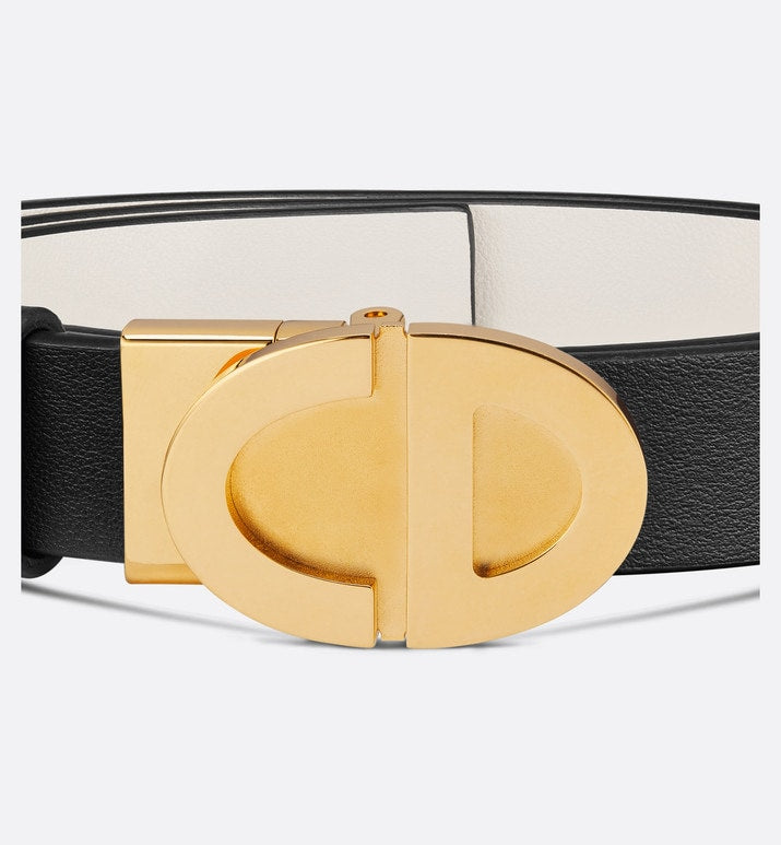 Forever Dior Reversible Belt • Black and Latte Smooth Calfskin, 22 MM