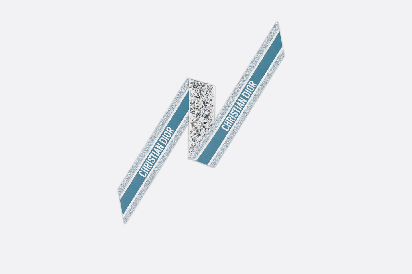 Butterfly Around the World Mitzah Scarf • White and Pastel Midnight Blue Silk Twill