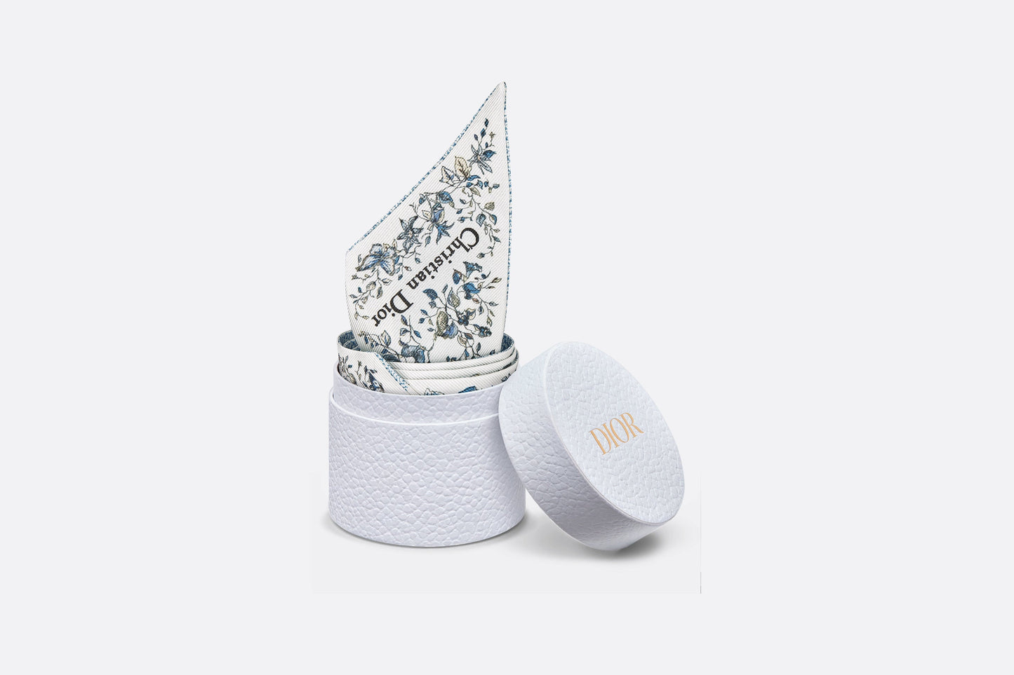 Butterfly Around the World Mitzah Scarf • White and Pastel Midnight Blue Silk Twill