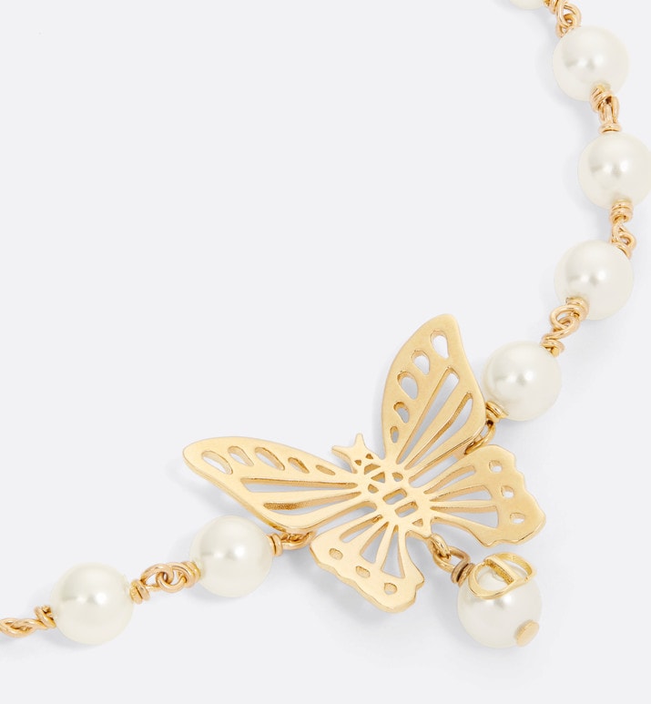 Dior Métamorphose Choker • Gold-Finish Metal and White Resin Pearls