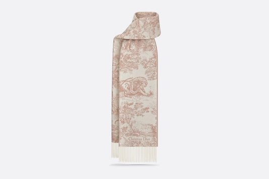 Toile de Jouy Sauvage Scarf • Rose Des Vents Cashmere and Wool