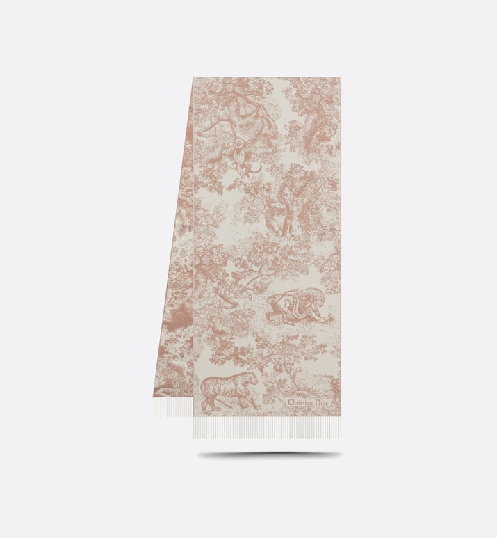 Toile de Jouy Sauvage Scarf • Rose Des Vents Cashmere and Wool