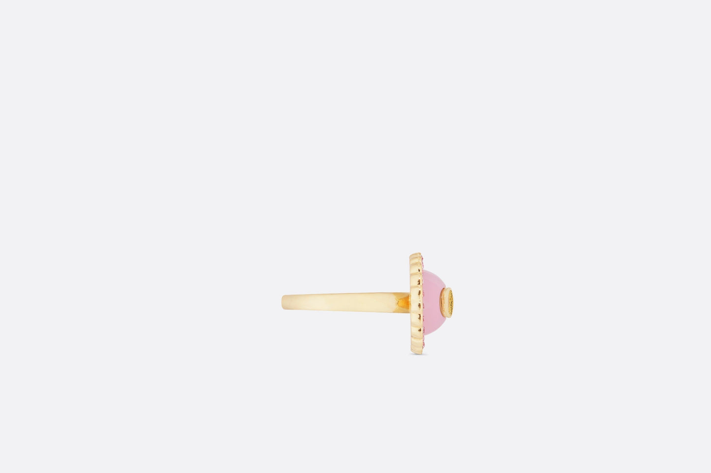 Petit CD Ring • Gold-Finish Metal, Pink Crystals and Light Pink Glass