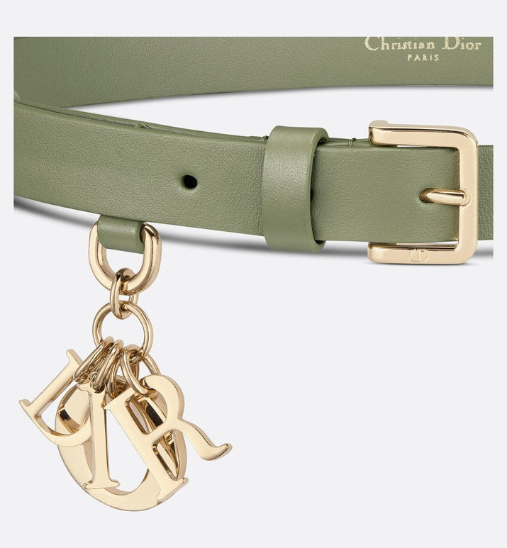 Miss Dior Belt • Pastel Peyote Green Smooth Calfskin, 20 MM