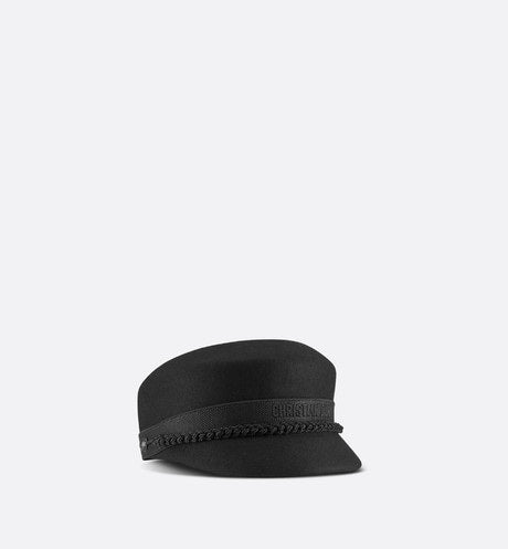 DiorTravel Cap • Black Wool Felt