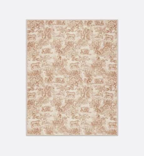 Toile de Jouy Sauvage Stole • Ivory and Beige Cashmere