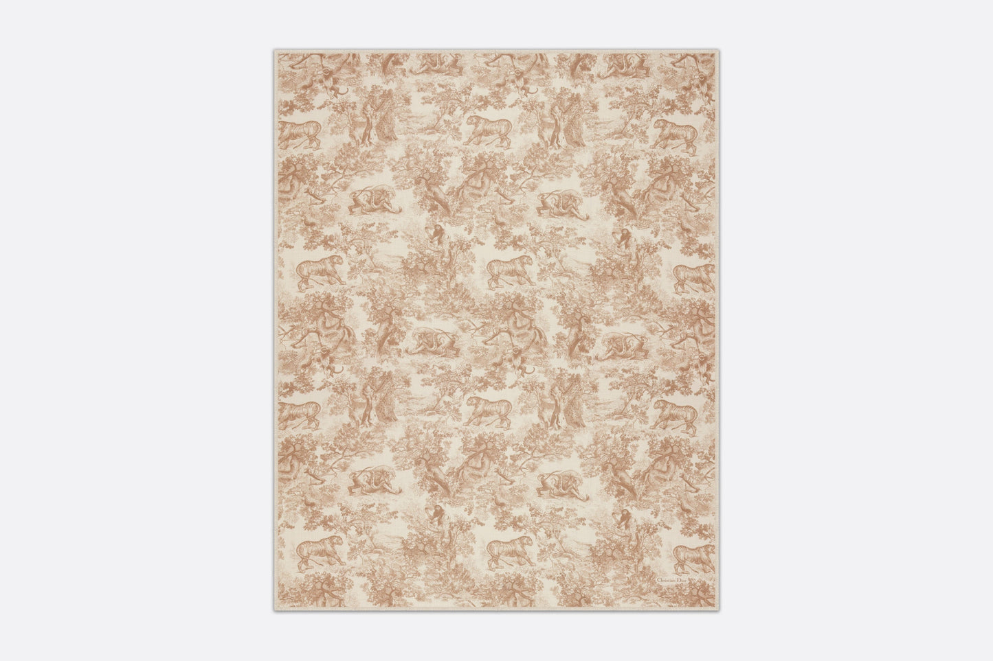 Toile de Jouy Sauvage Stole • Ivory and Beige Cashmere