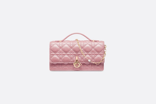 Miss Dior Mini Bag • Melocoton Pink Pearlescent Cannage Lambskin