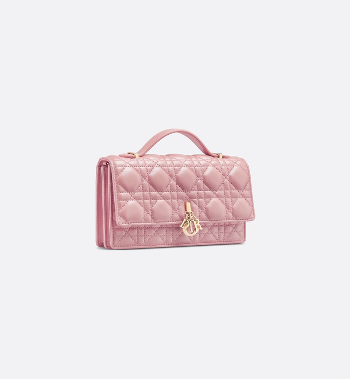 Miss Dior Mini Bag • Melocoton Pink Pearlescent Cannage Lambskin