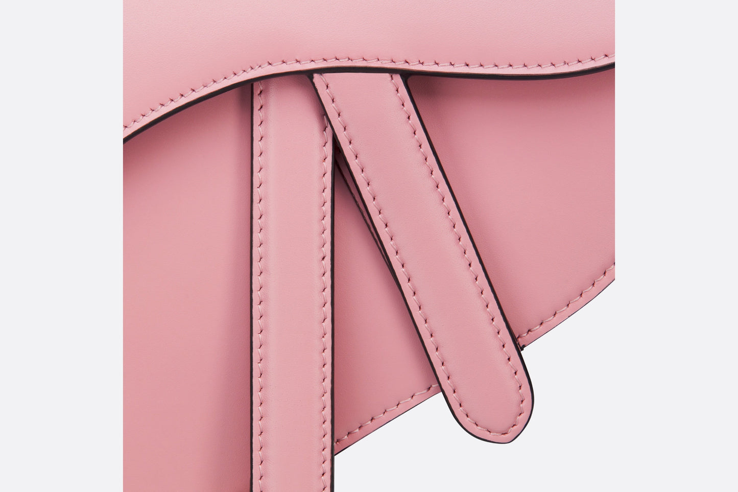 Mini Saddle Bag with Strap • Melocoton Pink Pearlescent Deerskin